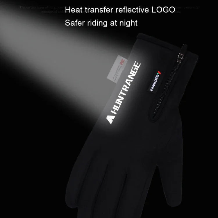 HUNTRANGE A023 야외 방수 스포츠 라이딩 벨벳 터치 스크린 장갑, M, L, XL
