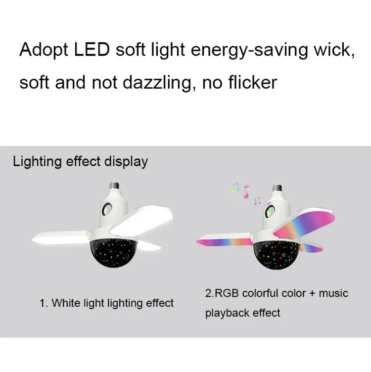 ZSCPH-001 40W 다기능 블루투스 RGB 컬러풀 3잎 뮤직 무드등, 크기:, L (별), S (별), L (매직 볼), S (매직 볼)