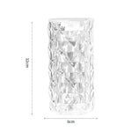 2개 SF-001A 1.5V 장미 분위기 조명 침대 옆 크리스탈 LED 데스크 램프, 2개 가습기 없는 노란색 조명, 2개 가습기 없는 흰색 조명