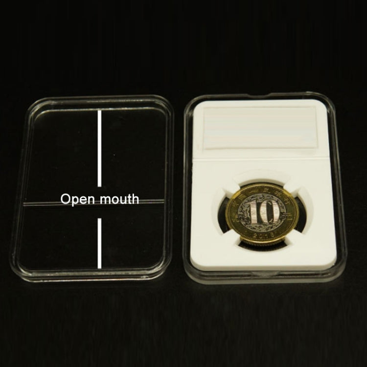 기념주화 식별 등급 상자 주화 수집 상자, 색상: 흰색 (40mm), 흰색 (25mm), 흰색 (27mm), 흰색 (30mm), 흰색 (38.5mm), 흰색 (40mm)