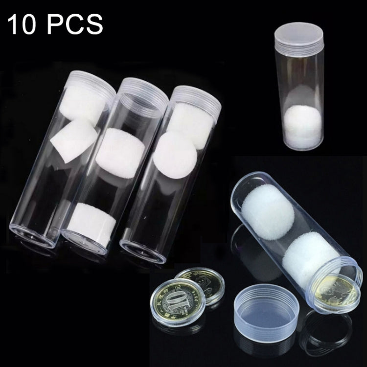 10개 25mm 나사형 기념주화 원통형 보관함, 10개 25mm