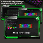 ZIYOU LANG T8 68키 RGB 게이밍 기계식 키보드, 케이블 길이: 1.5m, 스타일:, T8 마이크로 라이트 버전 그린 축