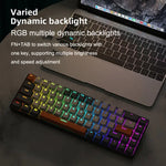 ZIYOU LANG T8 68키 RGB 게이밍 기계식 키보드, 케이블 길이: 1.5m, 스타일:, T8 마이크로 라이트 버전 그린 축