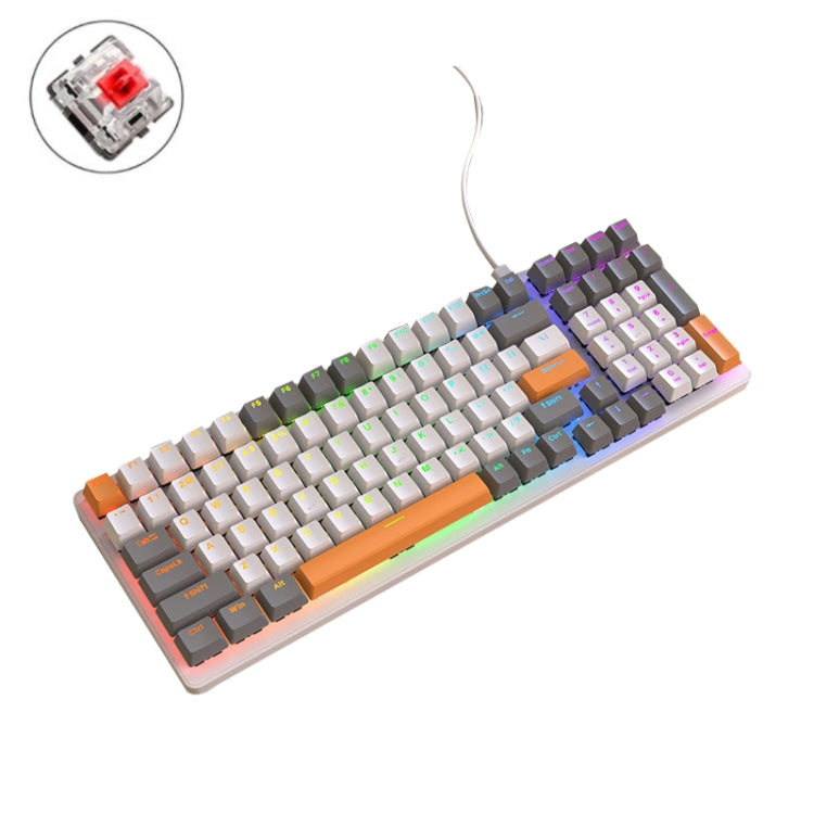 ZIYOU LANG K3 100키 게임 발광 유선 기계식 키보드, 케이블 길이: 1.5m, 스타일:, K3 워터 그린 핫 플러그 버전 그린 축, K3 마이크로 라이트 버전 그린 축, K3 마이크로 라이트 버전 레드 축, K3 워터 그린 버전 그린 축