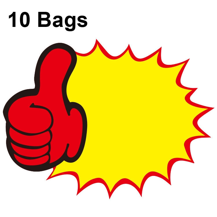 10봉지 25x19cm 폭발 스티커 제품 가격표 슈퍼마켓 가격 라벨, WM-001, WM-002, WM-003, WM-005, WM-006, WM-007, WM-008, WM-009, WM-010, WM-011, WM-012, WM-013, XD-511, XD-520, XD-532, XD-537, XD-541, XD-559