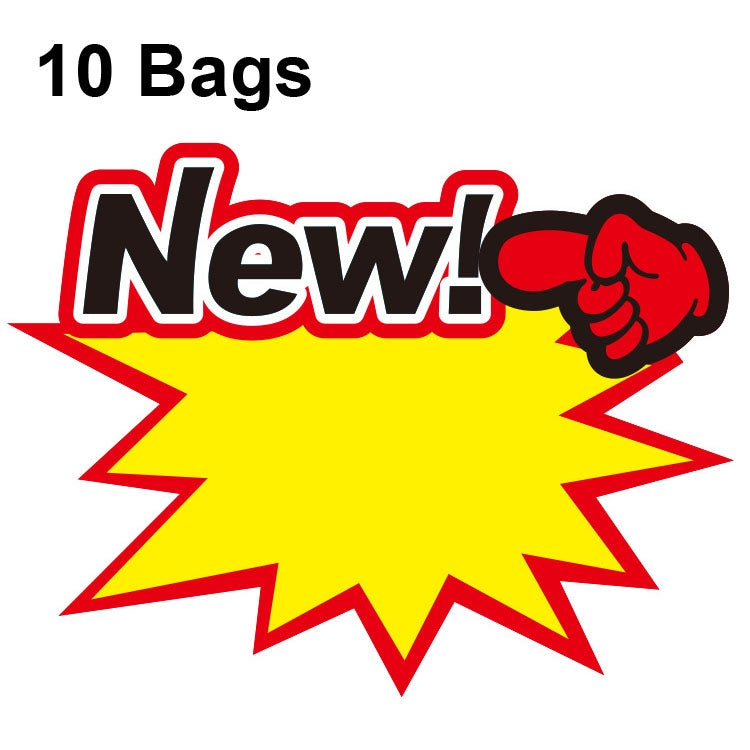 10봉지 9x7cm 폭발 스티커 제품 가격 태그 슈퍼마켓 가격 라벨, WM-301, WM-302, WM-303, WM-305, WM-306, WM-307, WM-308, WM-309, WM-310, WM-311, WM-312, WM-313, WM-314