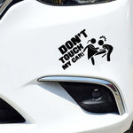 10 PCS Car Sticker Do Not Touch My Car Personalised Reflective Warning Sticker, Black, White