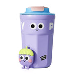 만화 열 보온 컵 316 스테인리스 커피 머그 물컵, 용량:, 400ml 흰색, 400ml 보라색, 400ml 분홍색, 400ml 연녹색