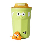 만화 열 보온 컵 316 스테인리스 커피 머그 물컵, 용량:, 400ml 흰색, 400ml 보라색, 400ml 분홍색, 400ml 연녹색