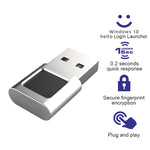 TRU8 미니 USB 지문 인식 모듈 Windows 11 10 Hello 동글용, TRU8