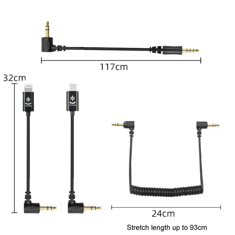 Rode 마이크용 YICHUANG 어댑터 오디오 케이블, 3.5mm to 8핀, 3.5mm to Type-C, 3.5mm TRS to TRS, 3.5mm TRS to TRRS