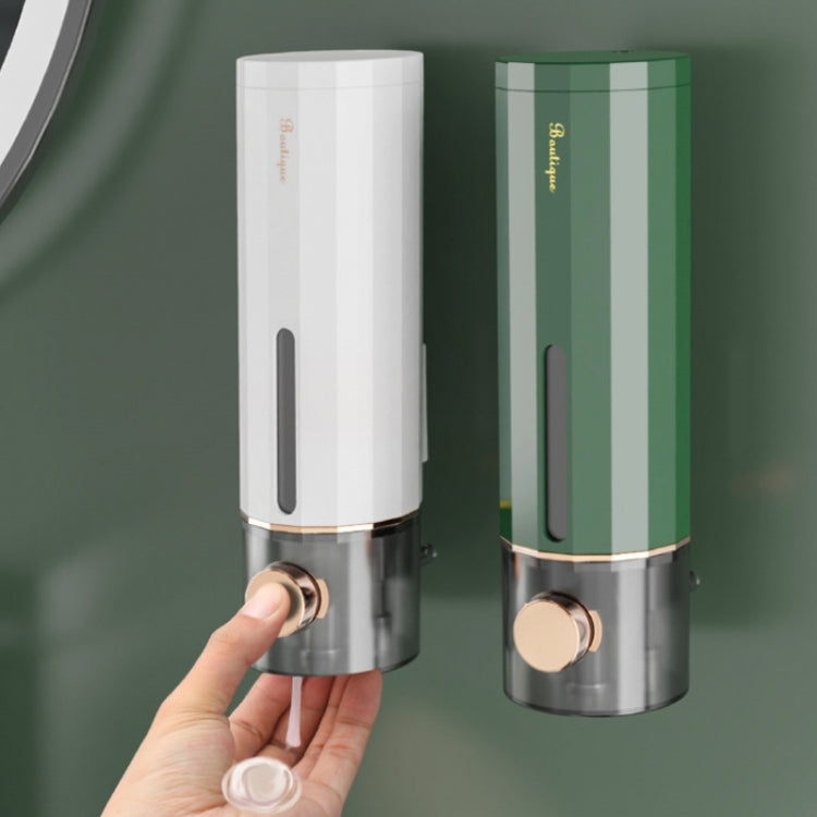 벽걸이 수동 비누 액체 호텔 손 씻기 욕실 목욕 거품 비누 디스펜서, 450ml/다크 그린, 450ml/화이트