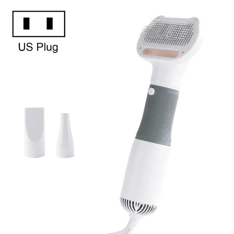3-in-1 600W 반려동물 전기 고풍량 털 제거 송풍 빗, 규격:, 미국 플러그 110V, 유럽 플러그 220V, 영국 플러그 220-240V