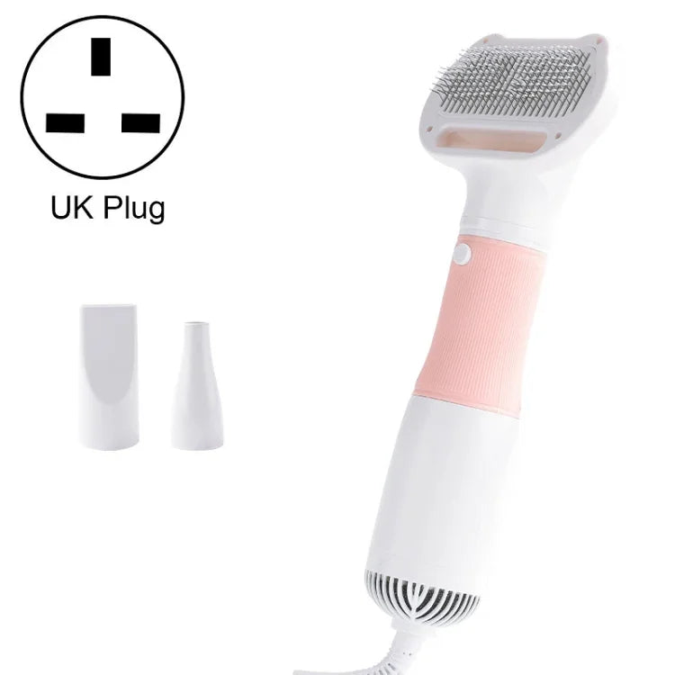 3-in-1 600W 반려동물 전기 고풍량 털 제거 송풍 빗, 규격:, 미국 플러그 110V, 유럽 플러그 220V, 영국 플러그 220-240V