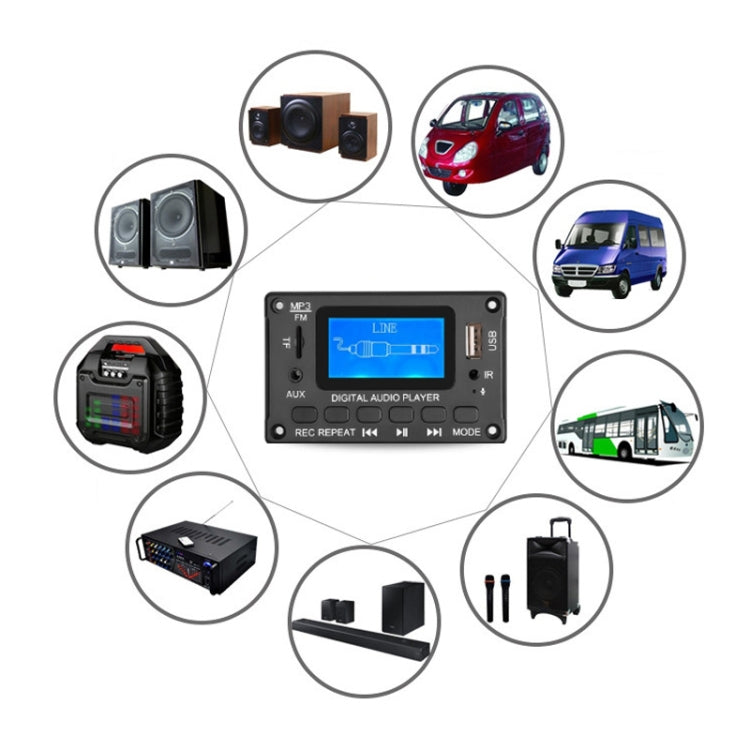 116BT LCD 가사 표시 블루투스 모듈 앰프 MP3 디코더 보드, 116BT