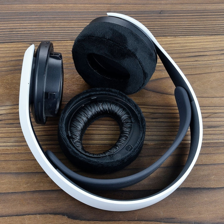 Sony PS5 무선 Pulse 3D용 2개입 헤드폰 교체용 이어패드, 벨벳, 벌랩 그레이, 풋볼 네트