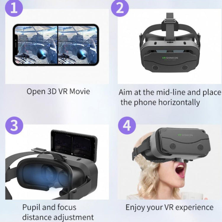 VRSHINECON G13 가상 현실 VR 안경 휴대폰 영화 게임 3D 디지털 안경, G13