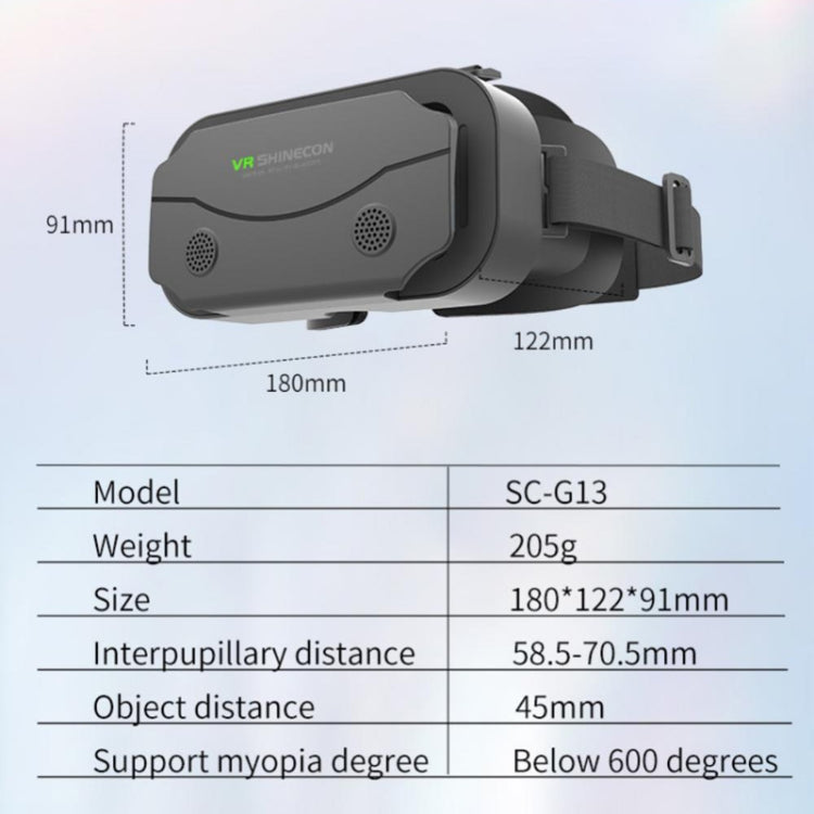 VRSHINECON G13 가상 현실 VR 안경 휴대폰 영화 게임 3D 디지털 안경, G13
