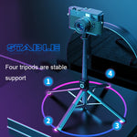 360도 회전 접이식 블루투스 셀카봉 라이브 스탠드, 사양:, P220 TK (단일 클립), P225 TK (단일 클립)