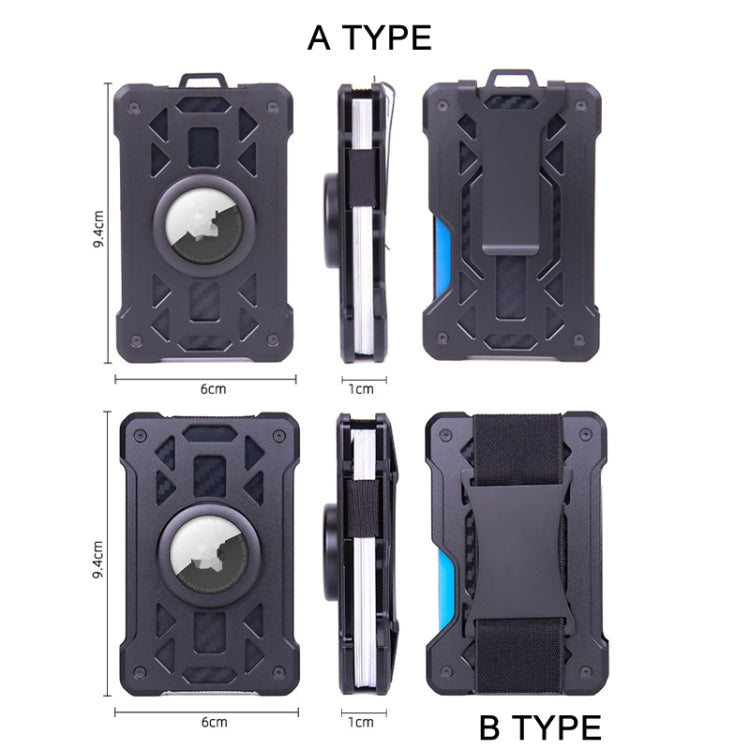 AirTag 2세대 / AirTag 1세대용 카드 홀더 메탈 도난 방지 RFID 지갑, ak-4 A 블랙, ak-4 A 블루, ak-4 A 실버, ak-4 A 그레이, ak-4 B 블랙, ak-4 B 실버, ak-4 B 블루, ak-4 B 그레이