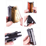 AirTag 2세대 / AirTag 1세대용 카드 홀더 메탈 도난 방지 RFID 지갑, ak-4 A 블랙, ak-4 A 블루, ak-4 A 실버, ak-4 A 그레이, ak-4 B 블랙, ak-4 B 실버, ak-4 B 블루, ak-4 B 그레이