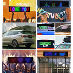 차량용 LED 유연 디스플레이 휴대폰 앱 제어 블루투스 연결, S1664RGB 390x107mm, S1696RGB 672x122mm, S3264RGB 390x187mm, S3296RGB 672x218mm