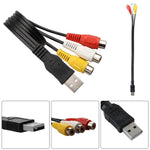 USB to 3 RCA 버스 1 수컷 3 암컷 AV 오디오 케이블, 25cm, 1.5m