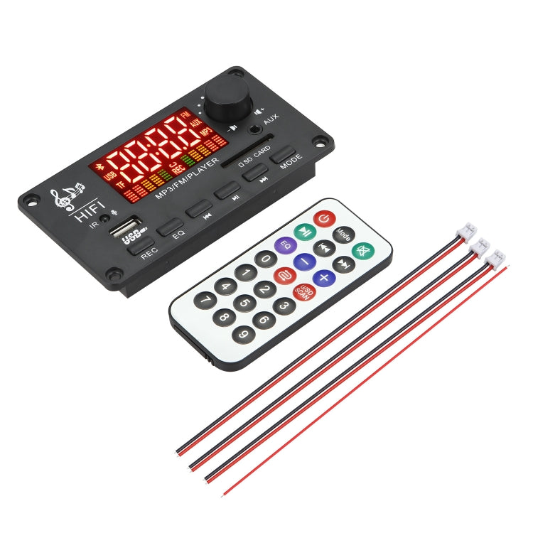 JX-Y04 12V 50W 컬러 스크린 블루투스 디코딩 보드, FM / 통화 / 녹음 지원, JX-Y04 화이트, JX-Y04 블랙, JX-Y04 블랙 화이트