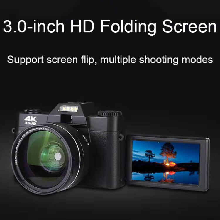 R10 4K HD 48MP 레트로 접이식 스크린 디지털 카메라, R10 심플 버전