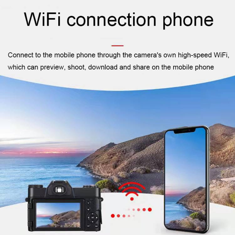 R10 4K HD 48MP 레트로 접이식 스크린 디지털 카메라, R10 심플 버전