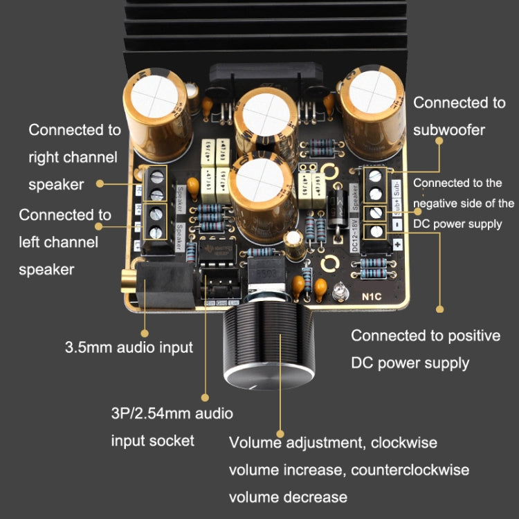 TDA7850 앰프 보드 2.1 채널 2x80W 자동차 AB 타입 앰프 모듈 DIY 고출력 120W 베이스, TDA7850