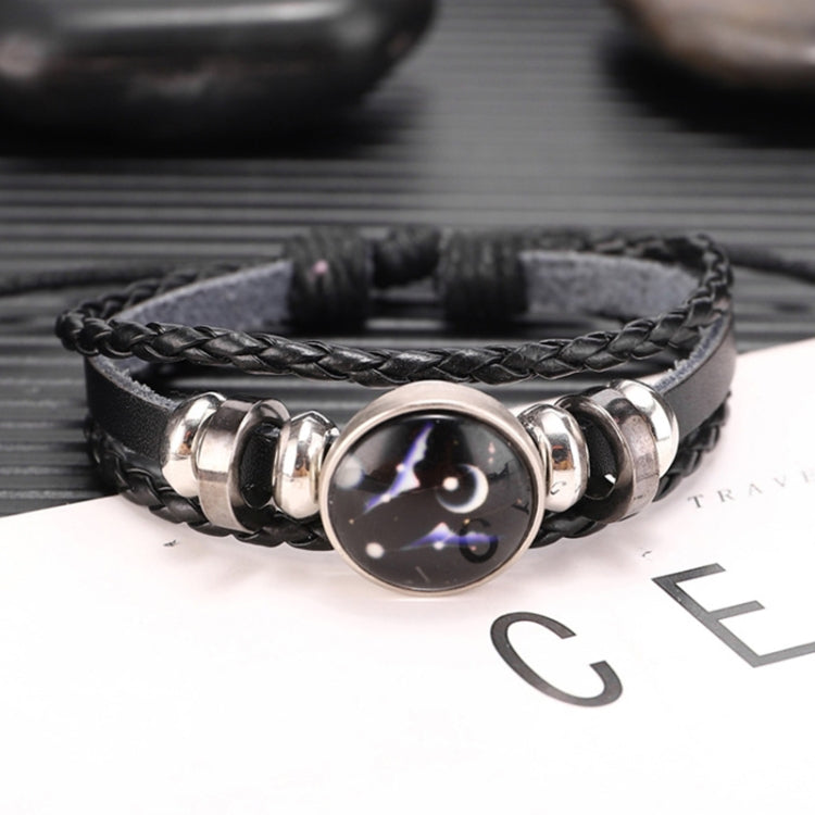 Twelve Constellations Multilayer Beaded Cowhide Bracelet, Style: Virgo Ordinary, Bracelet Leo Ordinary, Bracelet Libra Luminous, Bracelet Capricorn Luminous, Bracelet Scorpio Luminous, Bracelet Pisces Ordinary, Bracelet Cancer Luminous                 ...