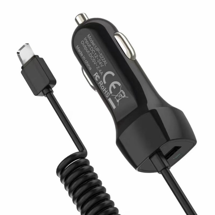 522AL Fast Charging With Cable Car Charging, Output Interface:, 8 Pin (Black), 8 Pin (White), Type-C/USB-C (Black), Type-C/USB-C (White), Micro USB (Black), Micro USB (White)