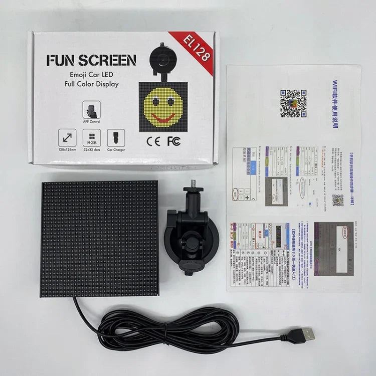 P4-32x32 RGB 풀 컬러 이모티콘 그림 LED 차량 디스플레이 무선 전송 WiFi 맞춤형, P4-32x32 RGB USB