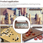 HQT101w Plastic Chess Clock Go Chess Timer, HQT101w Wood Grain