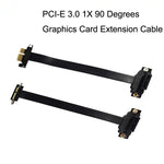 PCI-E 3.0 1X 90도 그래픽 카드 / 무선 네트워크 카드 연장 케이블, 케이블 길이:, 5cm, 10cm, 15cm, 20cm, 25cm, 30cm, 40cm, 50cm