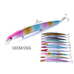 HENGJIA MI101 18cm 26g 원거리 캐스팅 바다 낚시 미노우 미끼, MI101 (4), MI101 (6), MI101 (7), MI101 (8), MI101 (9), MI101 (10), MI101 (5), MI101 (1), MI101 (2), MI101 (3), MI101 (10가지 색상)