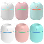 USB 미니 데스크탑 컬러풀 야간등 차량용 가습기, 규격:, 250ml (Y-화이트), 250ml (Y-핑크), 250ml (Y-블루), 220ml (Y2-화이트), 220ml (Y2-핑크), 220ml (Y2-블루)