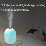 USB 미니 데스크탑 컬러풀 야간등 차량용 가습기, 규격:, 250ml (Y-화이트), 250ml (Y-핑크), 250ml (Y-블루), 220ml (Y2-화이트), 220ml (Y2-핑크), 220ml (Y2-블루)