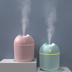 USB 미니 데스크탑 컬러풀 야간등 차량용 가습기, 규격:, 250ml (Y-화이트), 250ml (Y-핑크), 250ml (Y-블루), 220ml (Y2-화이트), 220ml (Y2-핑크), 220ml (Y2-블루)