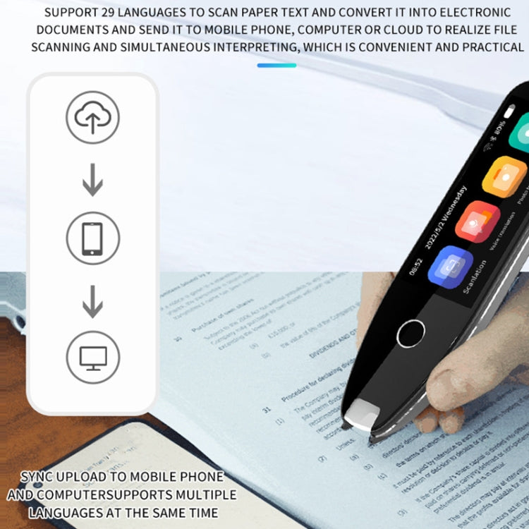 Hishell 3.5인치 오프라인 사진 스캔 펜 사전 번역 녹음 펜, S40