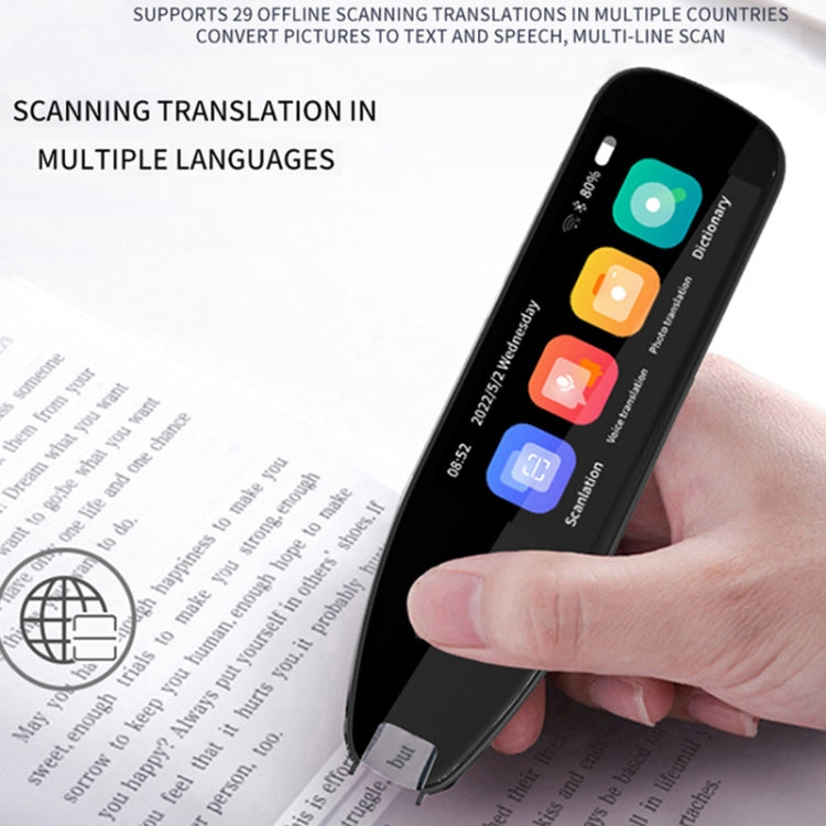 Hishell 3.5인치 오프라인 사진 스캔 펜 사전 번역 녹음 펜, S40