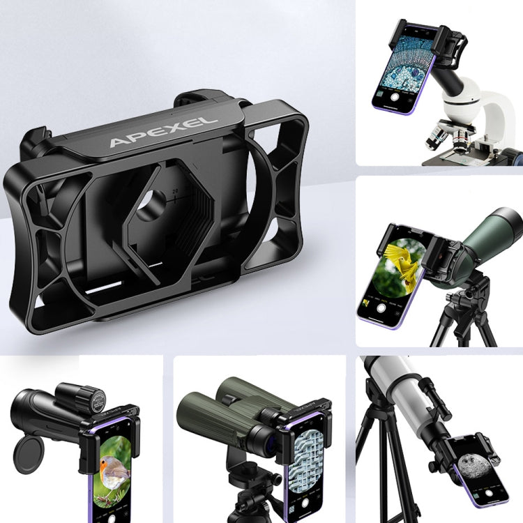 APEXEL APL-F002 듀얼 모노큘러 조류 관찰 카메라 범용 아이피스 커넥터 휴대폰 액세서리, APL-F002