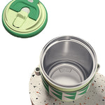 316 스테인리스 스틸 보온컵 3용도 빨대 직수 커피 컵, 300ml, 450ml