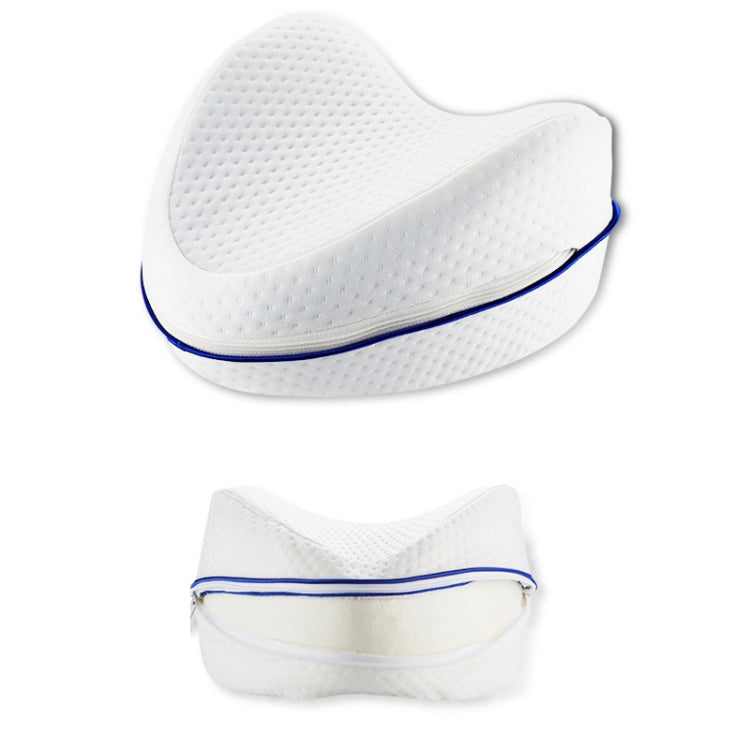 Body Memory Cotton Leg Pillow Sleeping Orthopedic Sciatica Back Hip Joint for Pain Relief, Heart White Inner, Heart Blue Inner