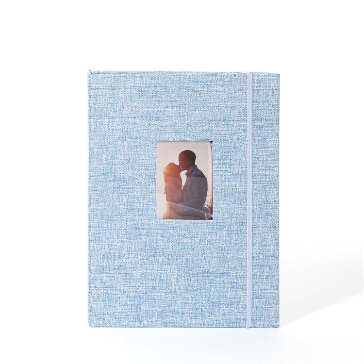 3-inch 208 Pockets Cotton Linen Photo Album Photocard Holder, Khaki, Purple, Grey, Pink, Blue