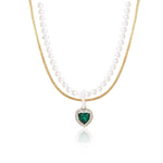 Ladies Temperament Necklace Collarbone Chain, N2209-2 Light Drilling Love, N2209-11 Colorful Love, N2209-5 Double-layer Green Love, N2209-1 Twist Stick Square Pearl, N2209-6 Oval White Flower, N2209-7 Long White Flower, N2209-9 Bow