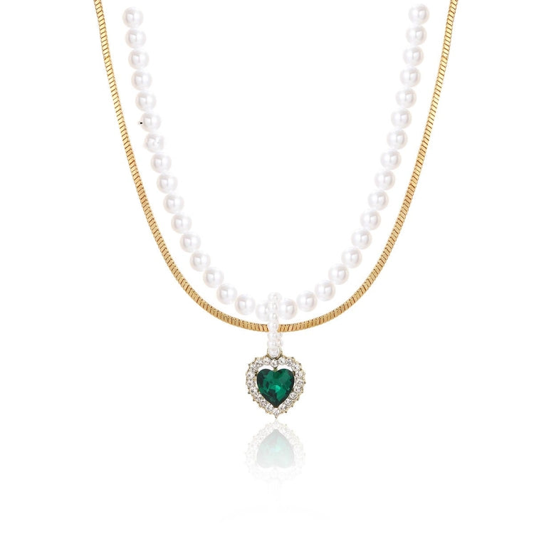 Ladies Temperament Necklace Collarbone Chain, N2209-2 Light Drilling Love, N2209-11 Colorful Love, N2209-5 Double-layer Green Love, N2209-1 Twist Stick Square Pearl, N2209-6 Oval White Flower, N2209-7 Long White Flower, N2209-9 Bow