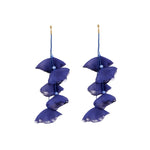 Long Exaggerated Fabric Art Handmade Petal Earrings, E1908-21 Blue, E1908-22 Yellow, E1908-23 Red, E1908-24 Pink, E1908-25 Black, E1908-26 White, E1908-27 Blue, E1908-28 Red, E1908-29 Black, E1908-30 Yellow, E1908-31 Pink, E1908-32 White, E1908-33 Blac...