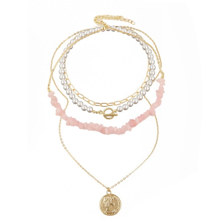 Boho Colorful Broken Natural Stone Necklace, Model:, N2105-9 Color Stone Pearl Pendant, N2206-8 Pink Stone, N2206-9 Light Blue Stone, N2206-10 Multi-color Stone, N2206-11 Transparent Stone, N2106-23 Pink Stone Single Chain                              ...